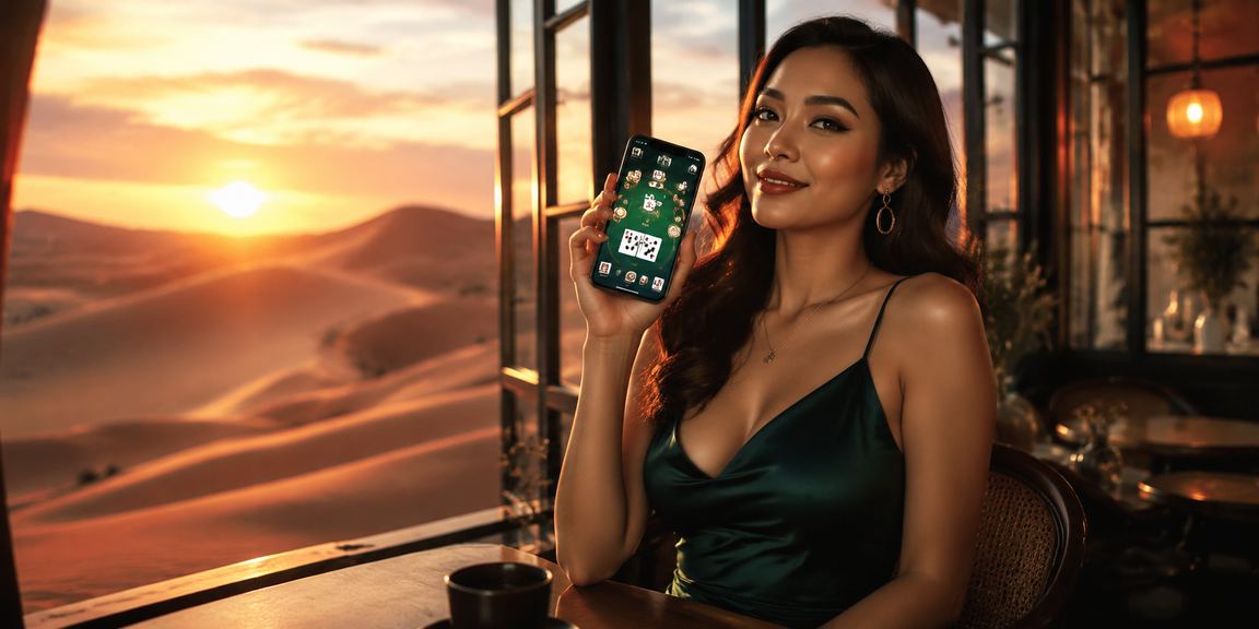 Người dùng Mũi Né xem game bài trong không gian cà phê nghỉ dưỡng